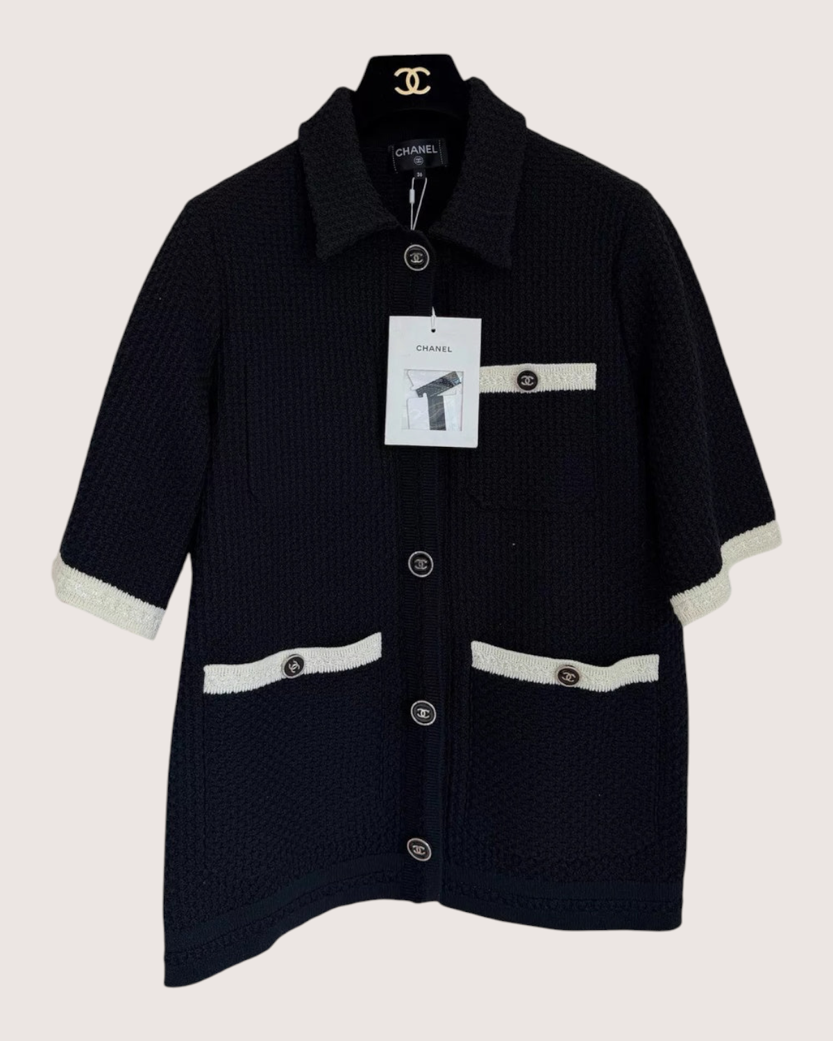 Chanel 24P Polo Short-Sleeve Cardigan