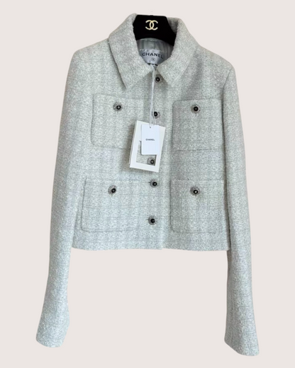 Chanel 25K Four-Pocket Tweed Jacket
