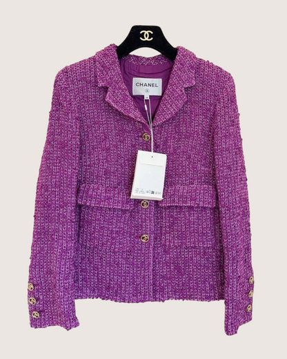 Chanel 21C Tweed Jacket Purple, Pink FR 38