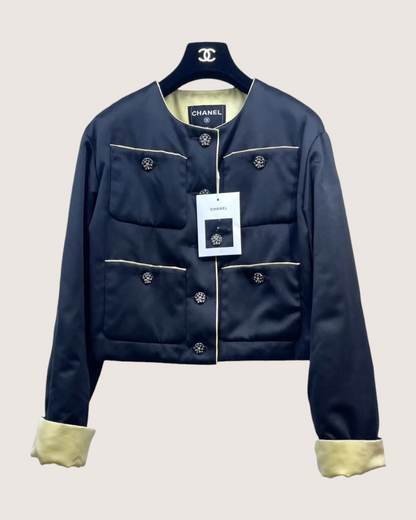 Chanel 25A Four-Pocket Jacket Black, Yellow FR 34