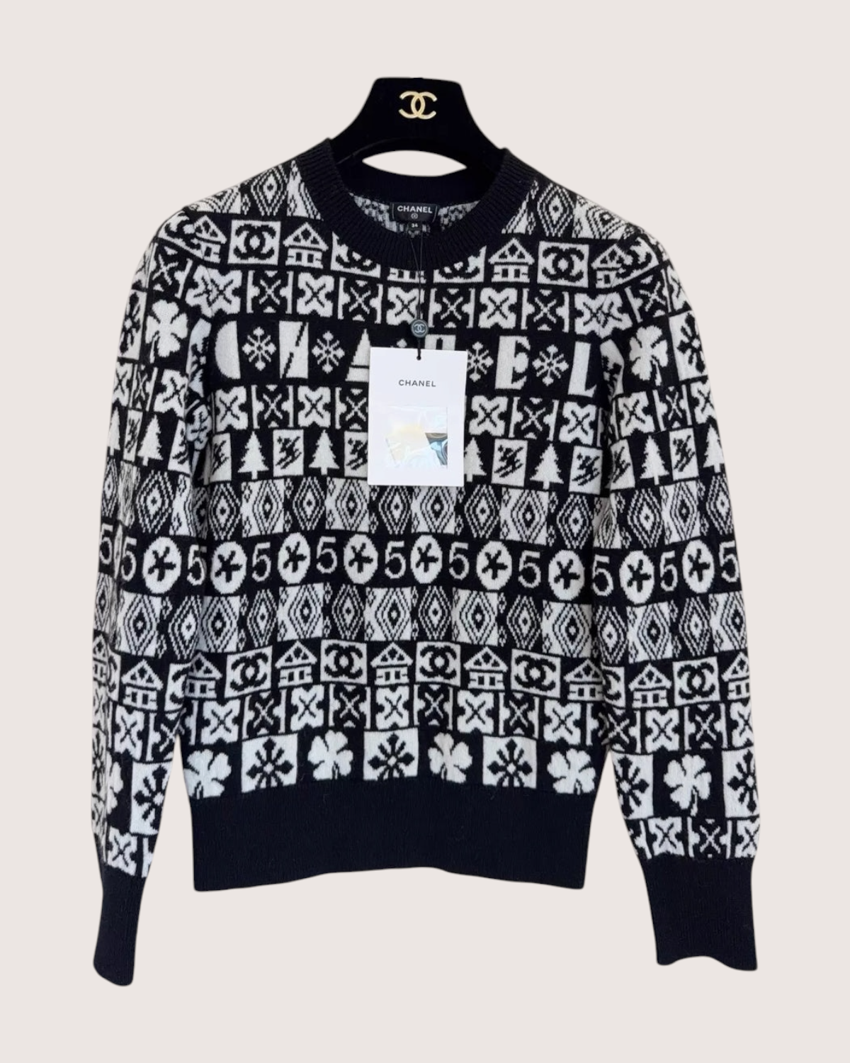 Chanel 19B Logo Cashmere Sweater