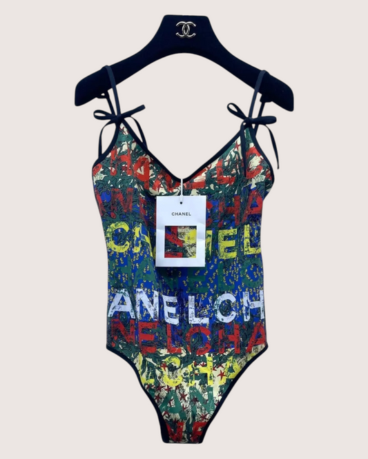 Chanel 26M Coco Beach One-Piece Swimsuit Multicolor FR 36