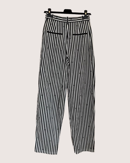 Chanel 25S CC Striped Wide-Leg Trousers - view 2