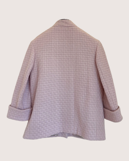 Chanel 24K Waffle Tweed Jacket Pink FR 38