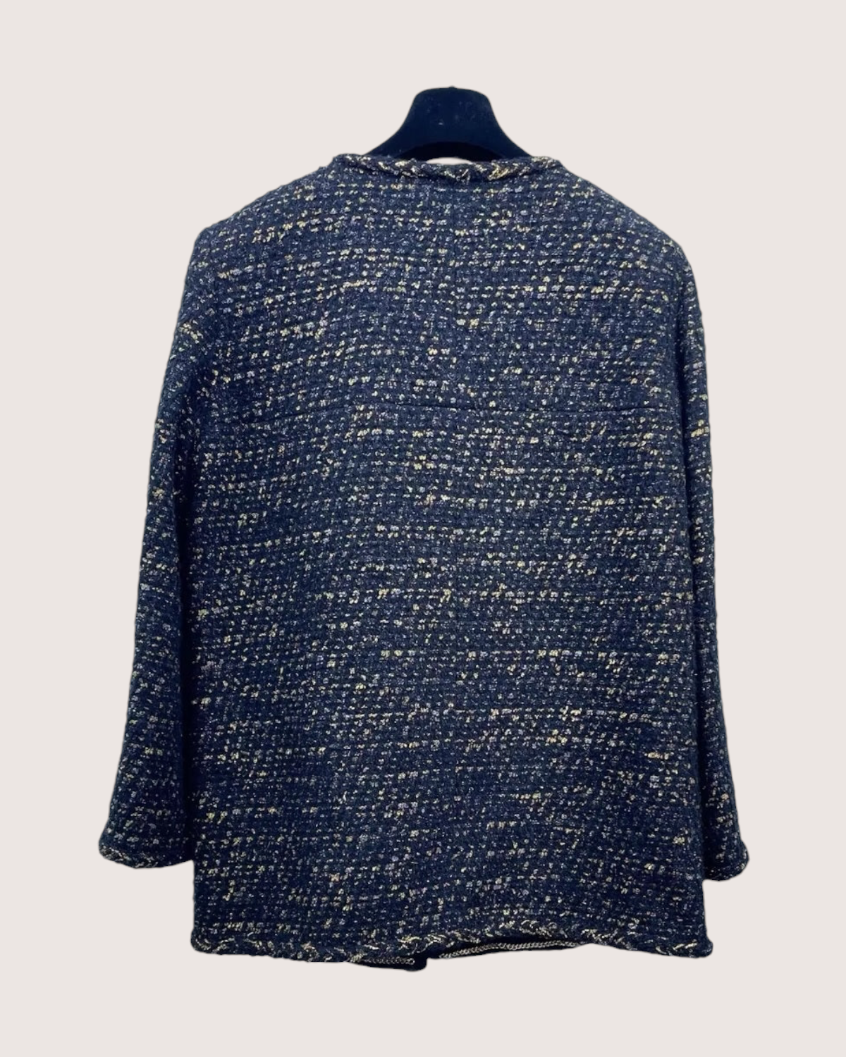 Chanel 19A Four-Pocket Tweed Jacket Black, Gold FR 38