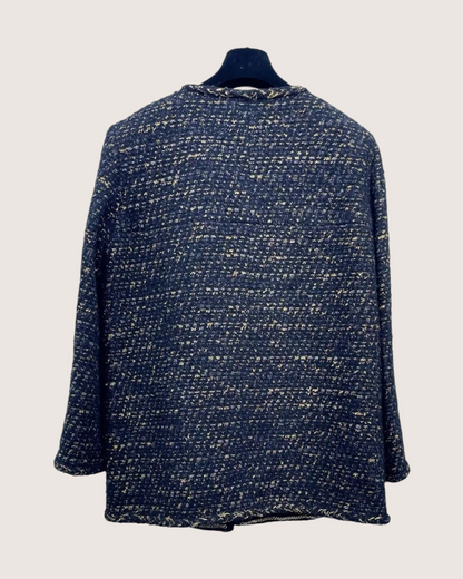 Chanel 19A Four-Pocket Tweed Jacket Black, Gold FR 38