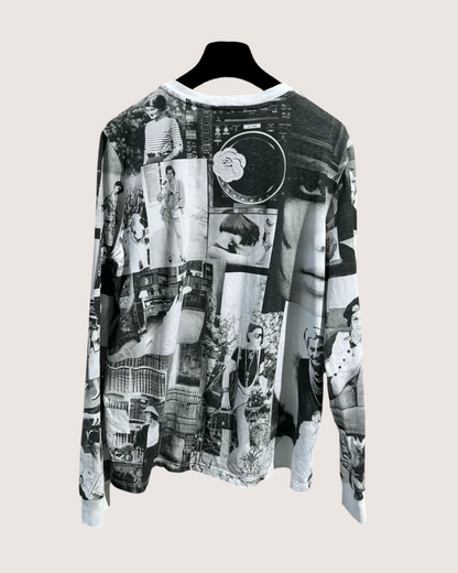 Chanel 23S Photo-Print Long-Sleeve T-Shirt - Black, White, view 2