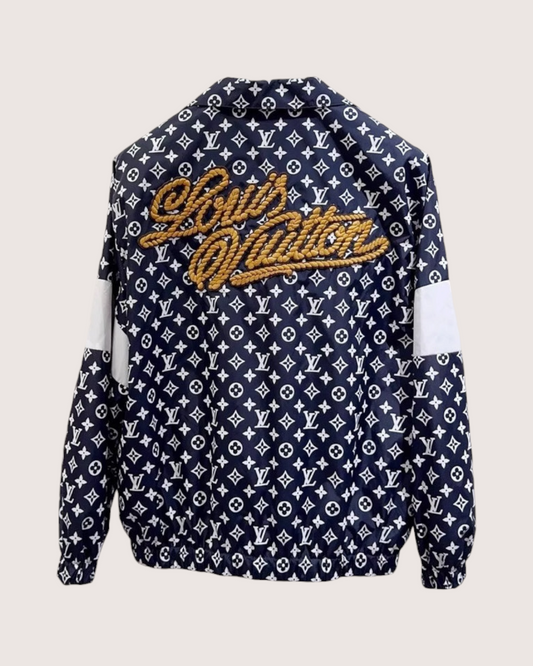 Louis Vuitton Monogram Rope-Logo Jacket Navy, White, Gold One Size