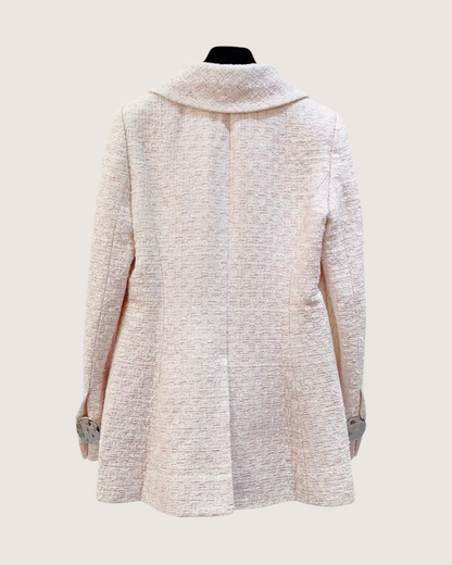 Chanel 16S Tweed Zip-Up Jacket Pink, Beige/Ecru FR 34