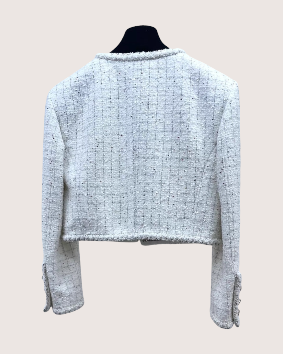 Chanel 25A Tweed Jacket White FR 34