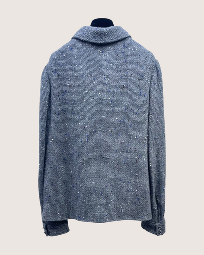 Chanel 24A Tweed Shirt Grey, Multicolor FR 34