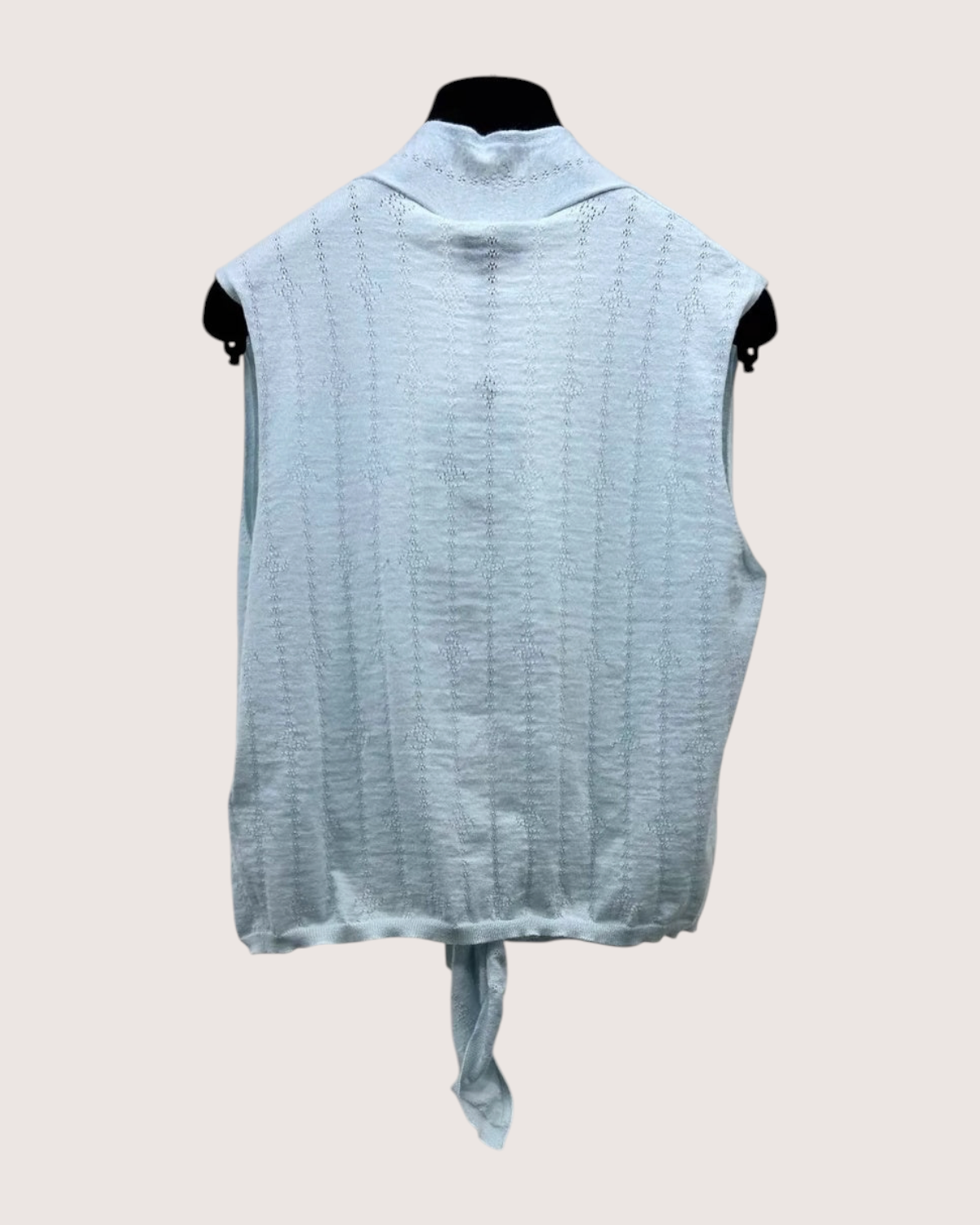 Chanel 21K CC Knit Openwork Tie Top - view 2