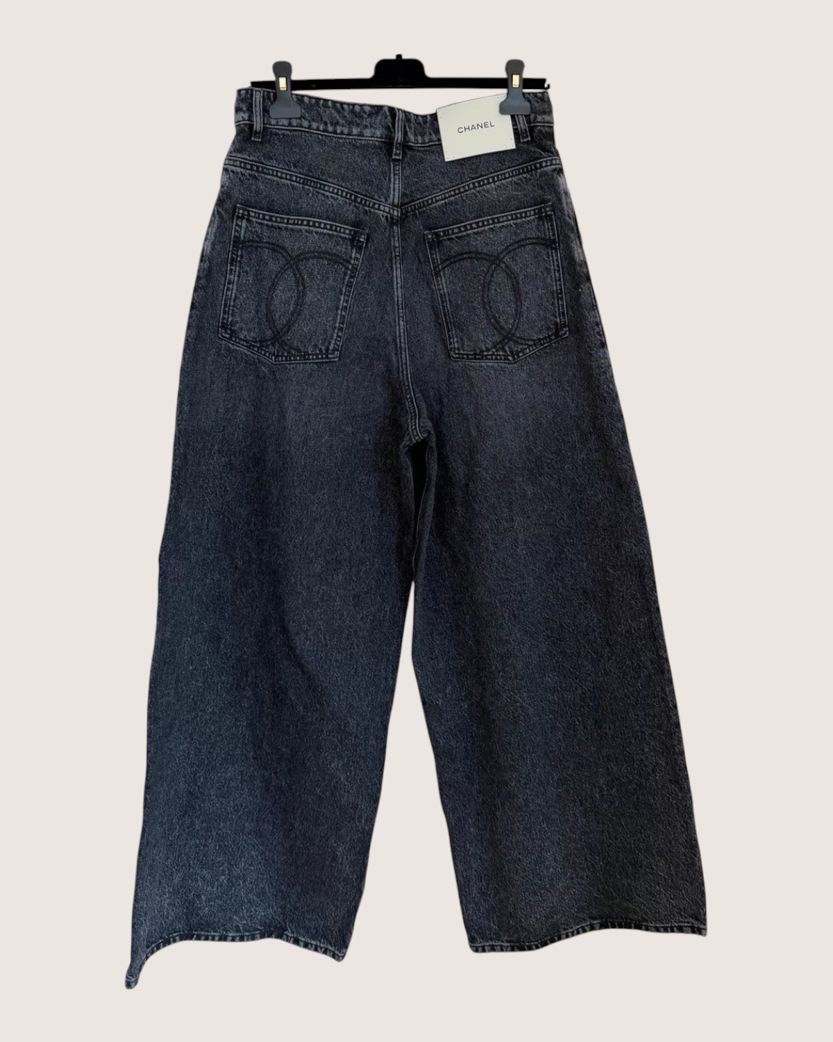 Chanel 26A Wide-Leg Denim Jeans - view 2