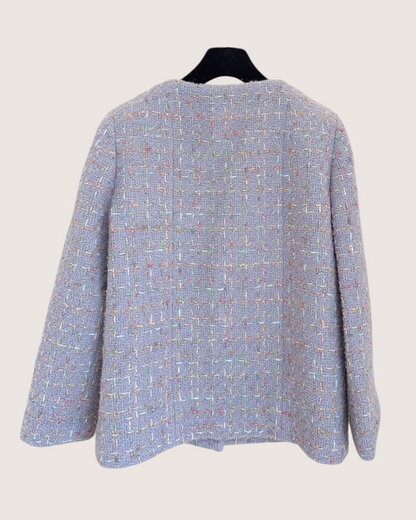 Chanel 25B Tweed Four-Pocket Jacket Purple, Multicolor FR 36