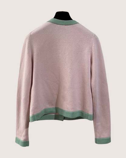 Chanel 24C Four-Pocket Cashmere Cardigan Pink, Green FR 34