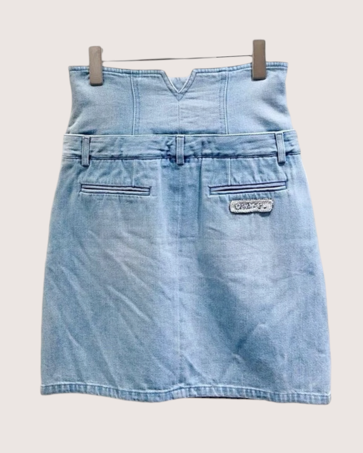 Chanel 16P Denim Mini Skirt Blue FR 34