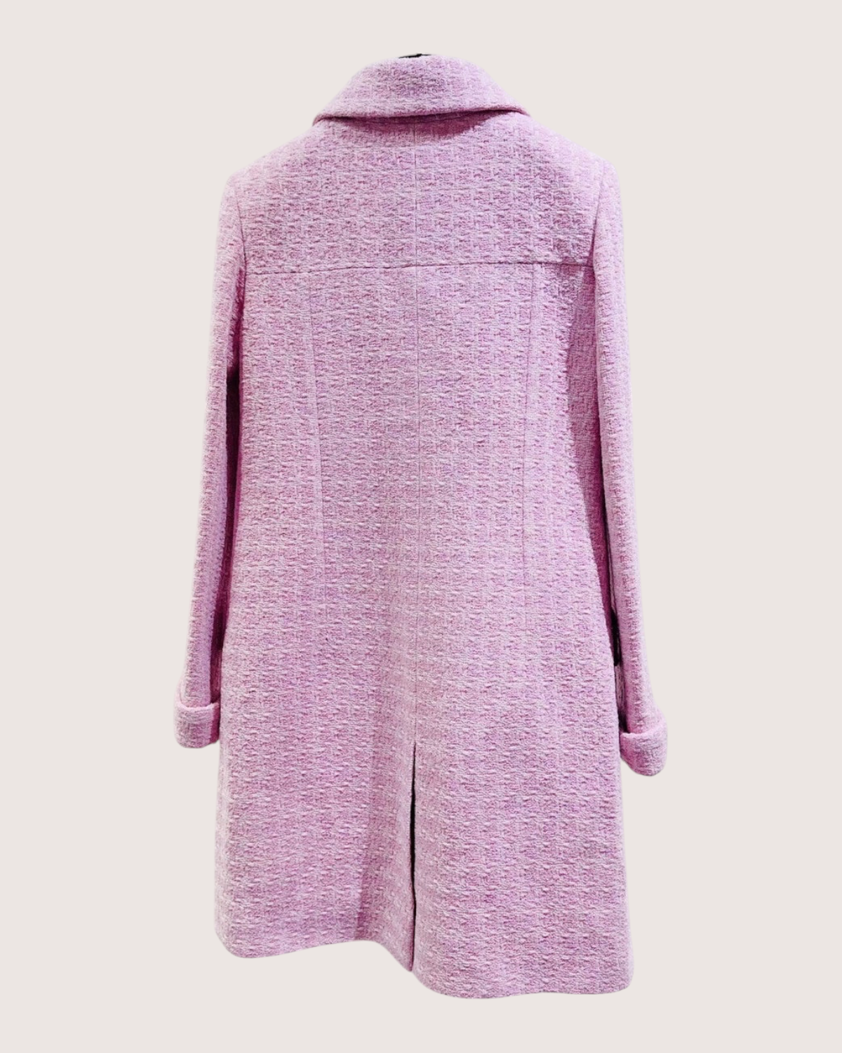 Chanel Tweed Coat Pink FR 36