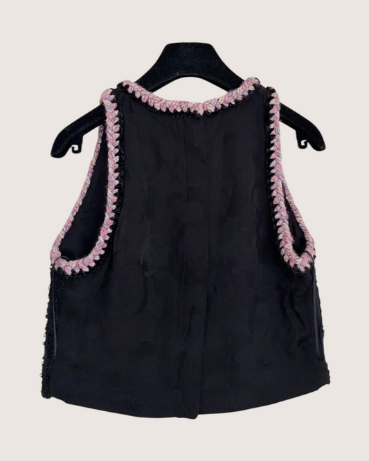 Chanel 24K Mohair Vest Black, Pink FR 36