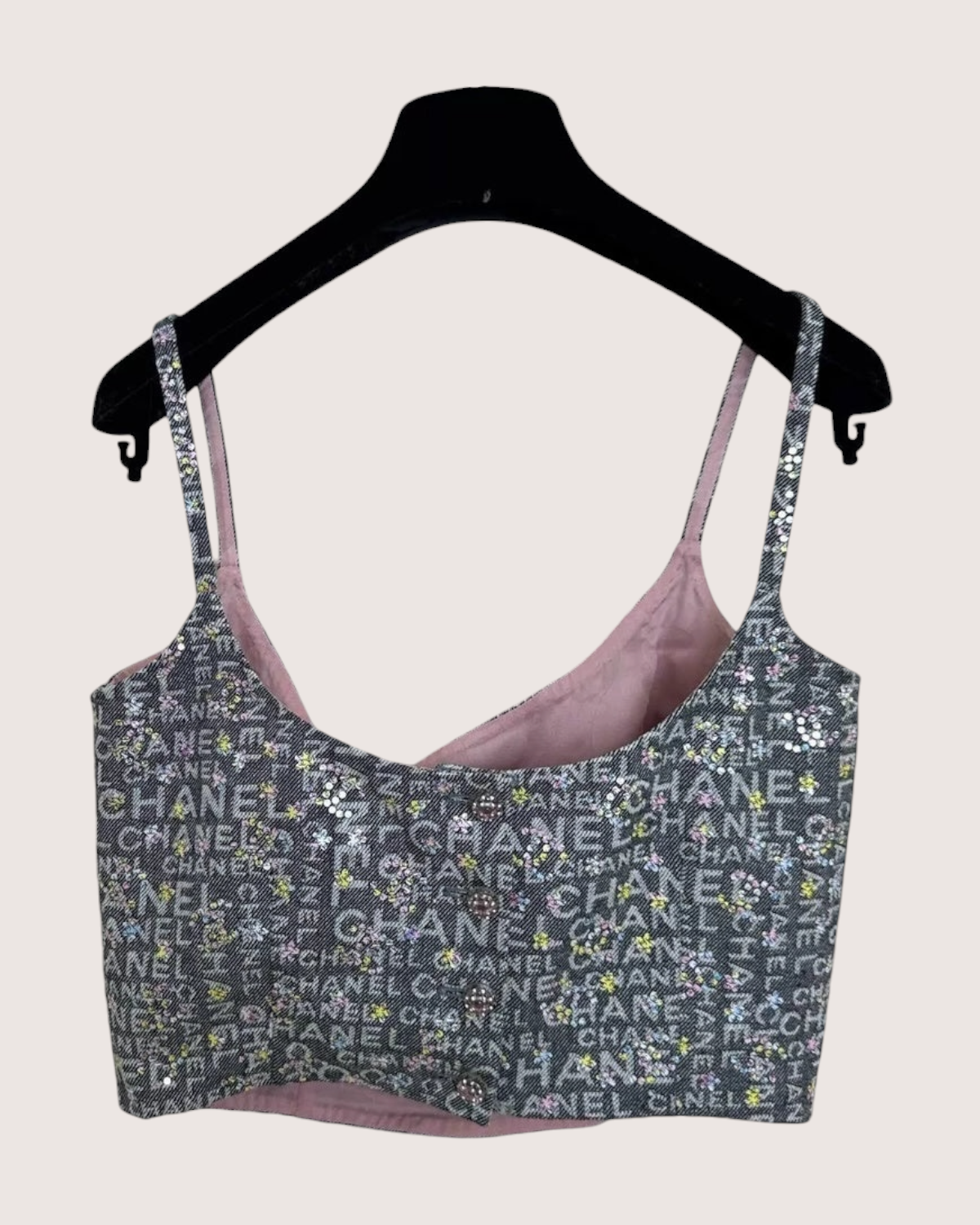 Chanel 24C Denim Crop Top