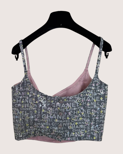 Chanel 24C Denim Crop Top