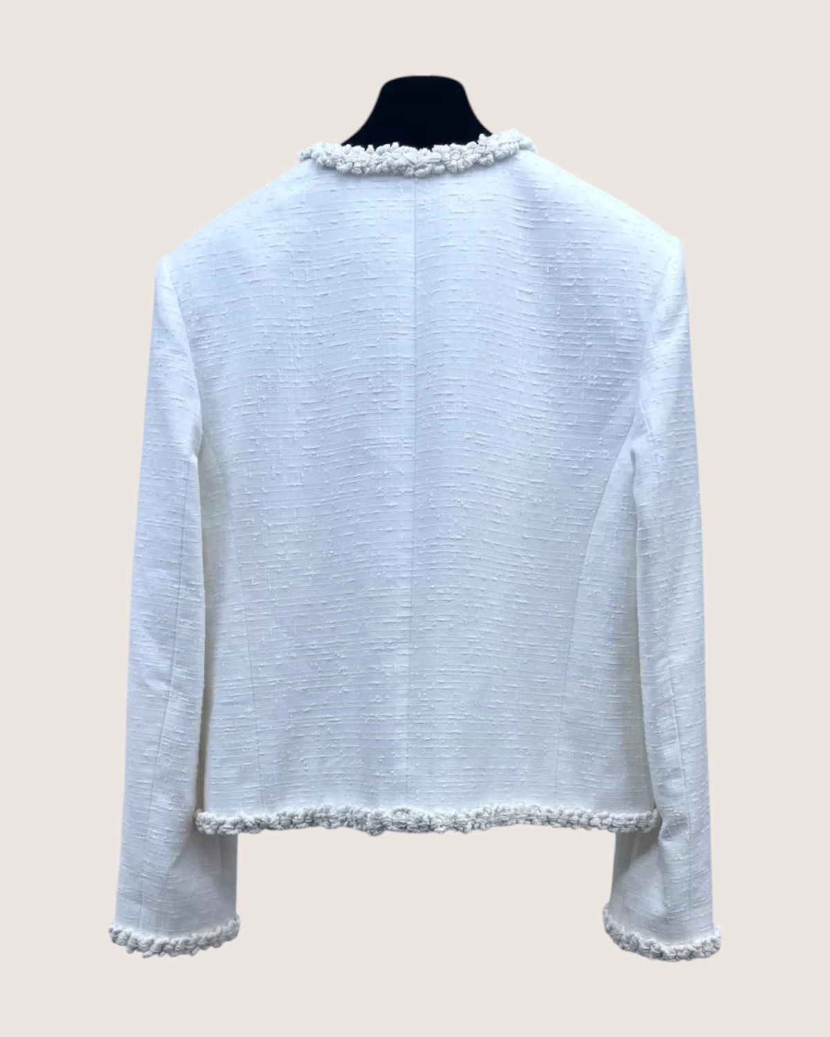 Chanel 26A Four-Pocket Tweed Jacket White FR 38