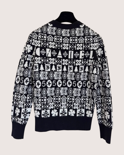 Chanel 19B Logo Cashmere Sweater - view 2