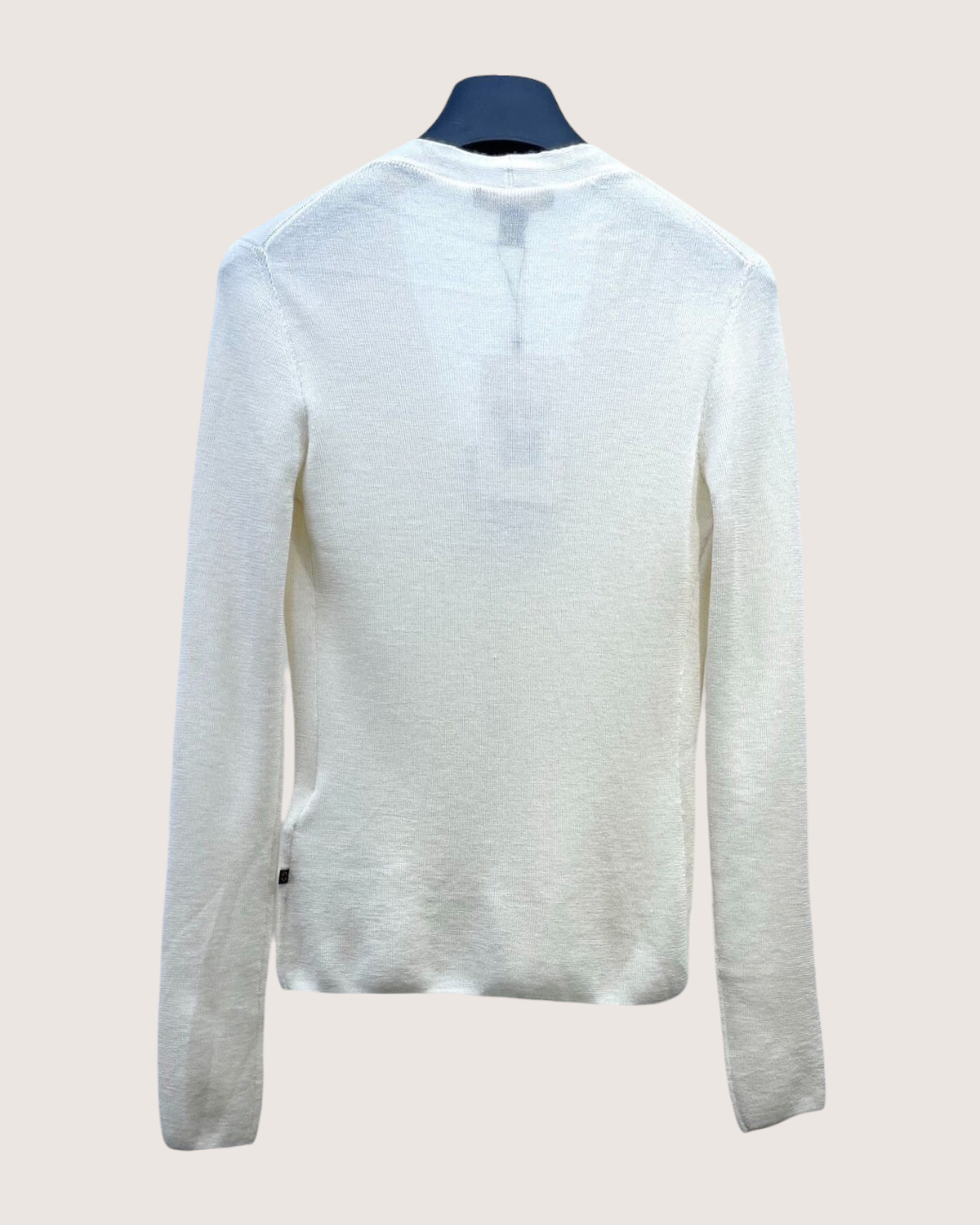 Louis Vuitton Cashmere V-Neck Cardigan White FR 36