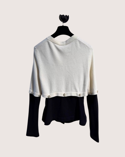 Chanel Knit Panelled Cashmere Cardigan