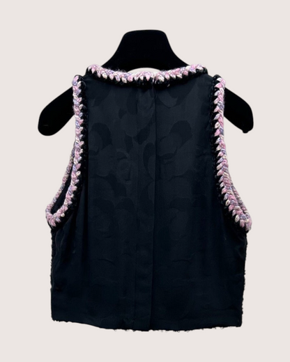 Chanel 24K Tweed Vest Black, Pink, Multicolor FR 36