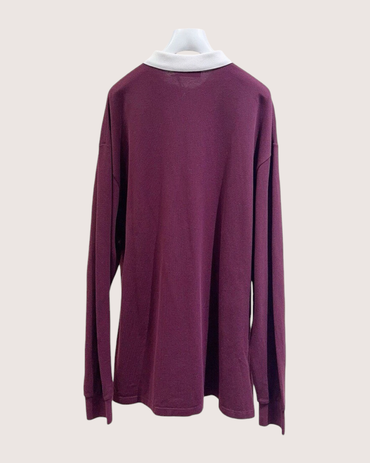 Miu Miu Colorblock Long-Sleeve Top Burgundy, White FR 34