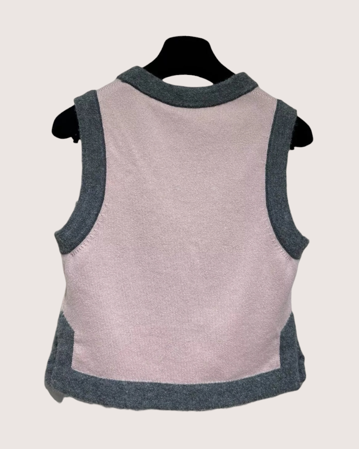 Chanel Knit Vest Pink, Grey FR 36