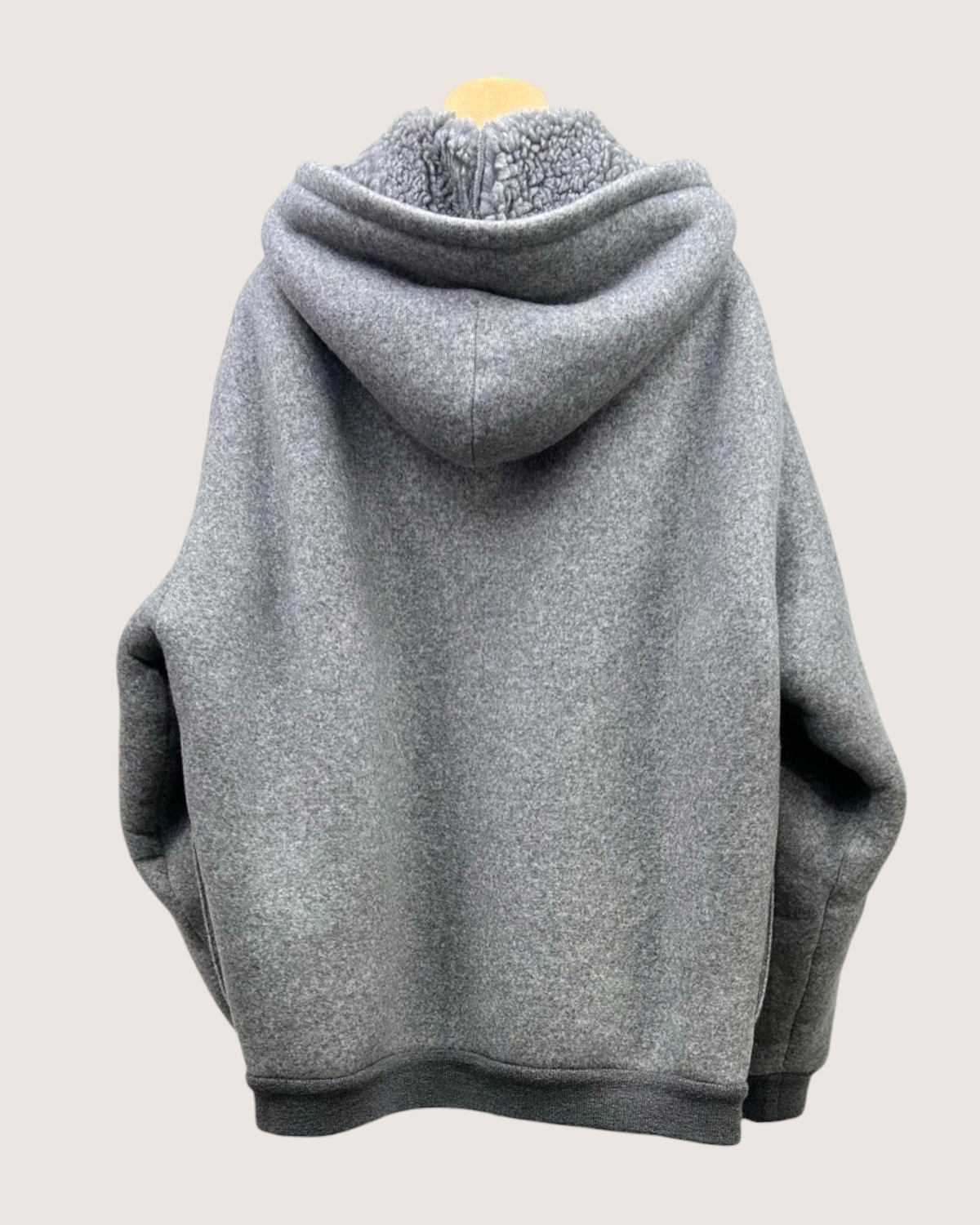 Miu Miu Wool Fleece-Lined Hooded Jacket Grey IT 38