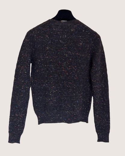 Chanel 25A Wool Confetti Cardigan Black, Multicolor FR 34