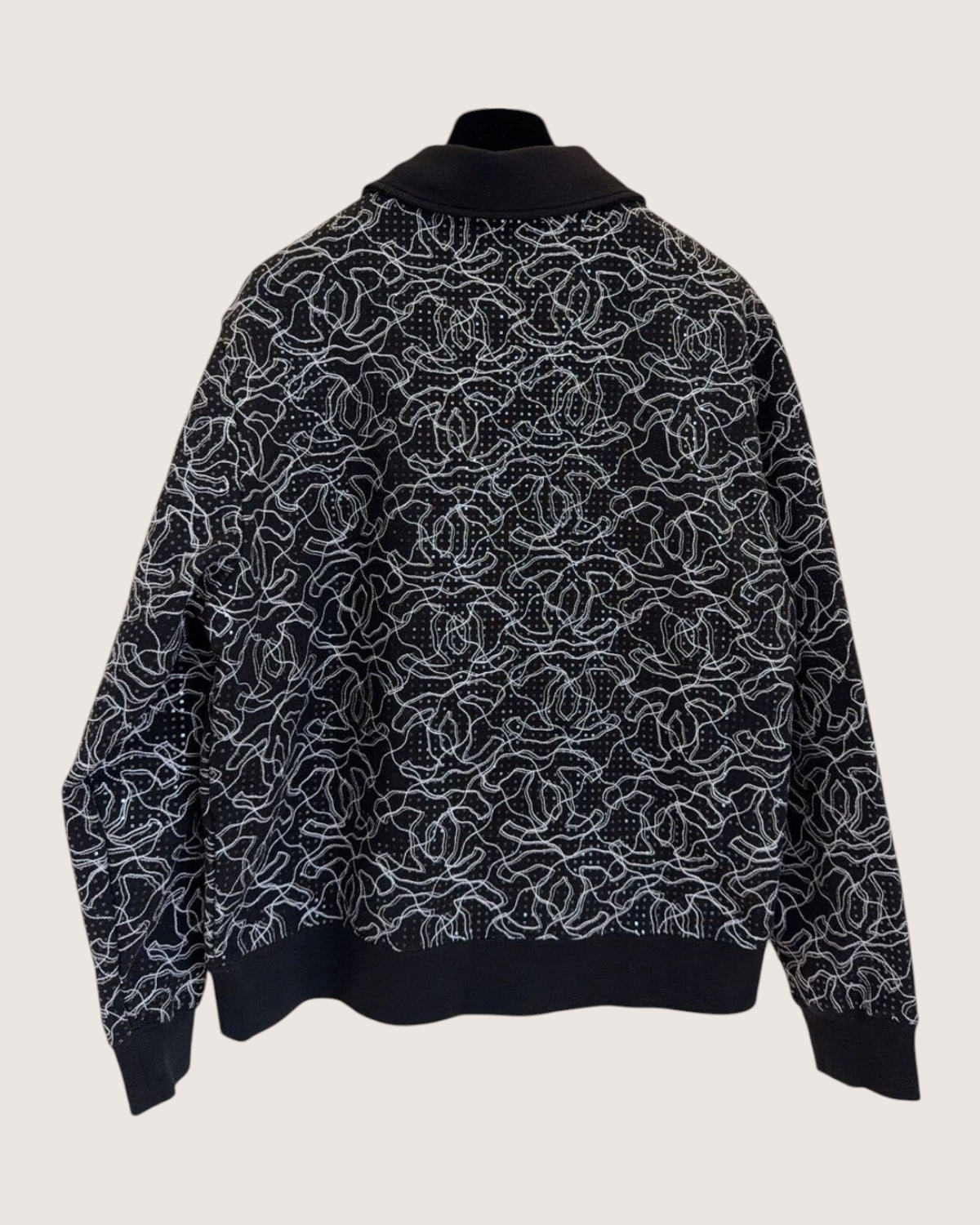 Chanel 25C CC Polo Sweatshirt Black, White FR 40