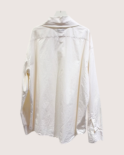 Hermès Cotton Pointed-Collar Shirt Beige/Ecru