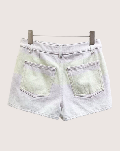 Chanel 24M Coco Beach Gradient Denim Shorts Purple, Green FR 36