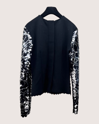 Chanel 23K Camellia Sequin Panelled Top - view 2