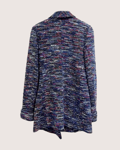 Chanel 15S Tweed Double-Breasted Jacket Navy, Pink, Multicolor FR 34