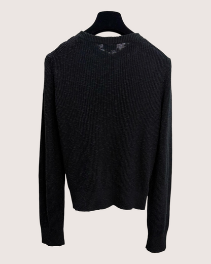 Chanel 25M Coco Beach Long-Sleeve Cardigan Black FR 36