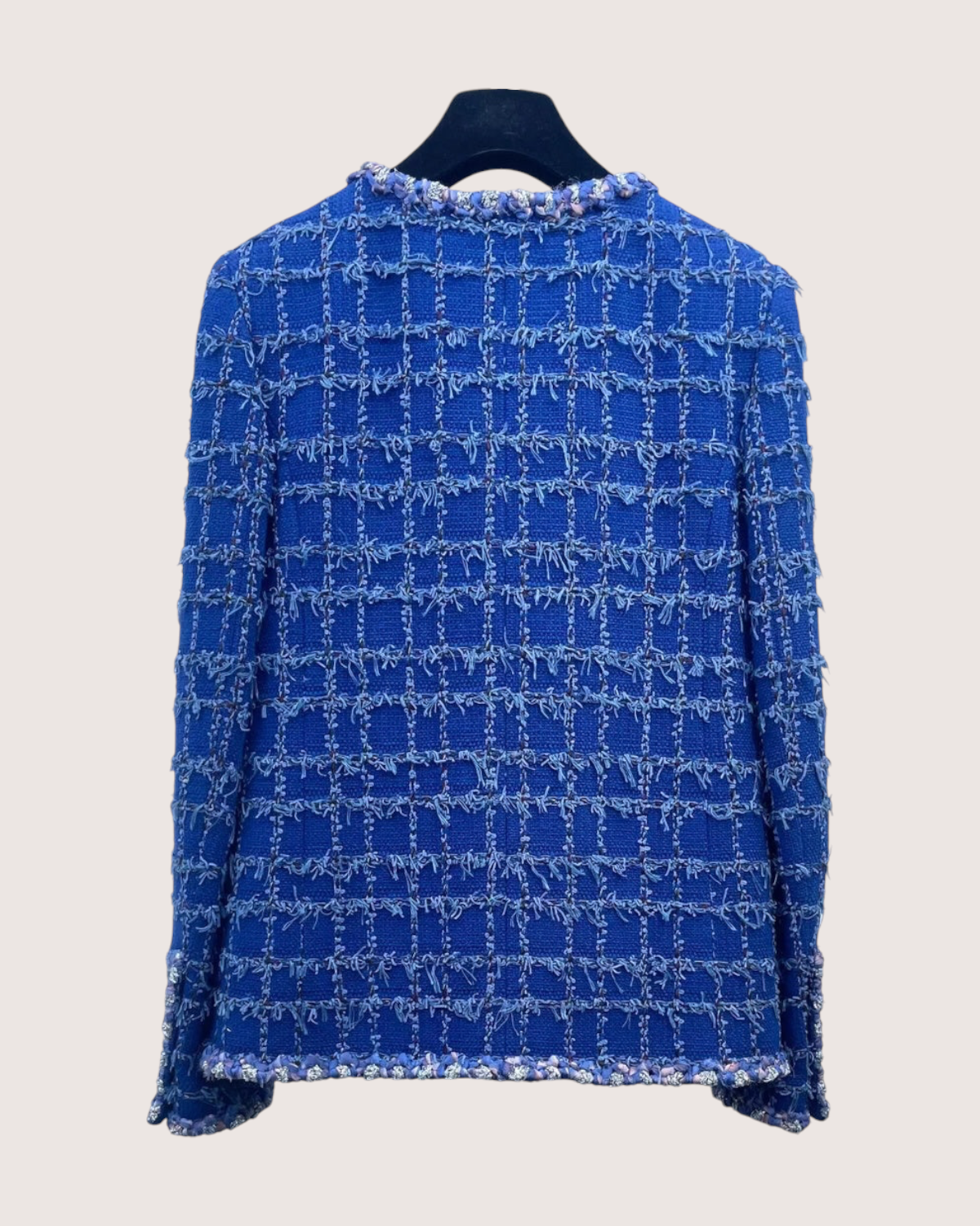 Chanel Four-Pocket Plaid Fringe Jacket - view 2