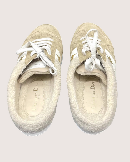 Christian Dior Suede Star Sneakers Beige/Ecru EU 38