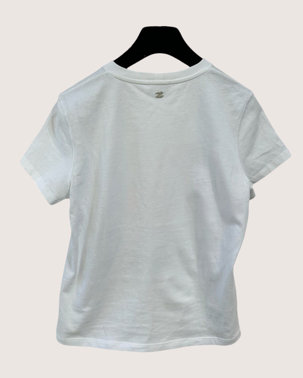 Chanel 23N Coco Neige Heart CC T-Shirt White, Pink, Black FR 36