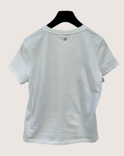 Chanel 23N Coco Neige Heart CC T-Shirt White, Pink, Black FR 36