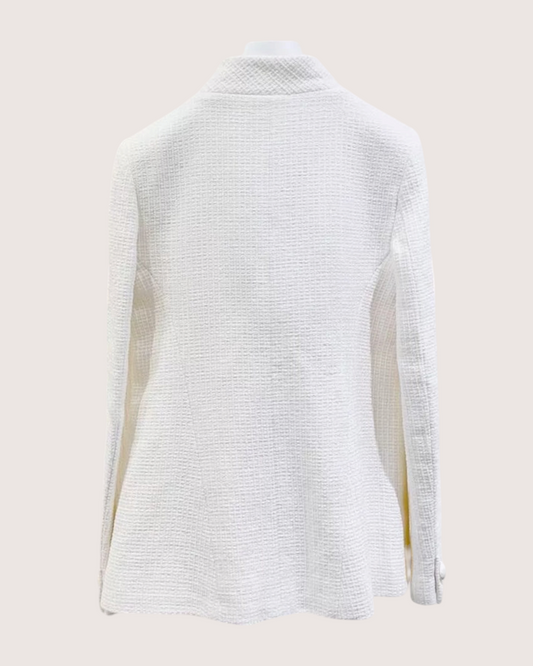 Chanel 15P Tweed Jacket White FR 36