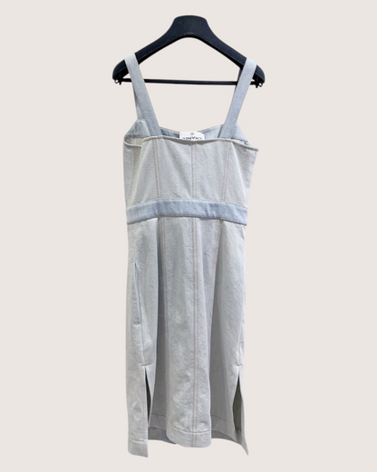 Chanel 18C Denim Mid-Length Dress Blue FR 34