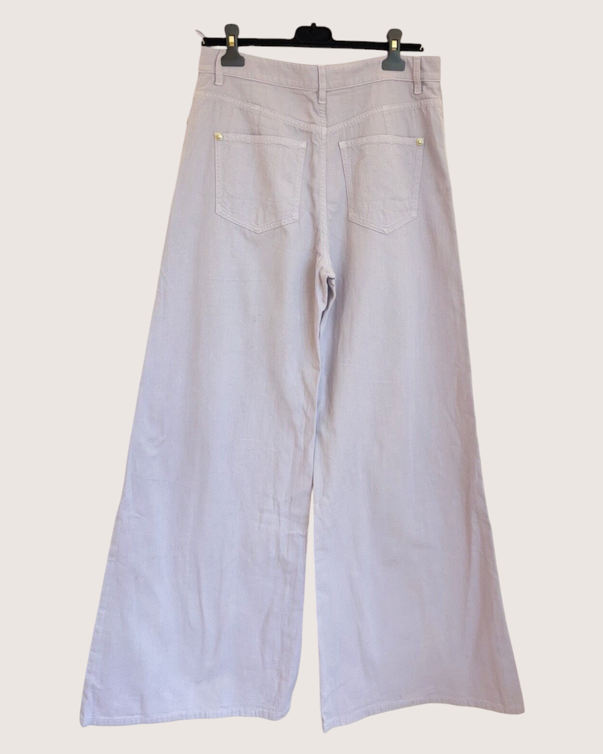 Chanel 26C Wide-Leg Denim Jeans Purple FR 40