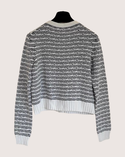 Chanel 25P Striped Cardigan