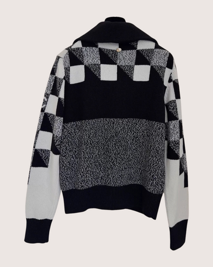 Chanel 22N Coco Neige Logo Zip-Up Cashmere Sweater - view 2