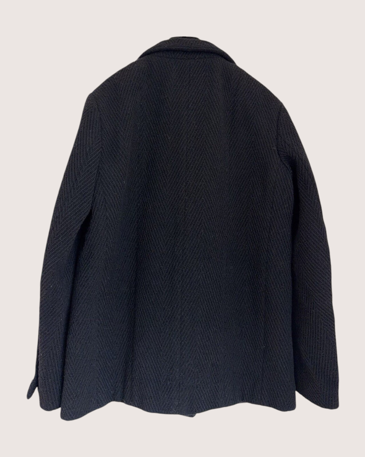 Chanel 20K Double-Breasted Tweed Jacket Black FR 40