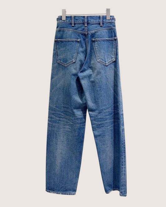 Celine Triomphe Wide-Leg Denim Jeans Blue FR 36